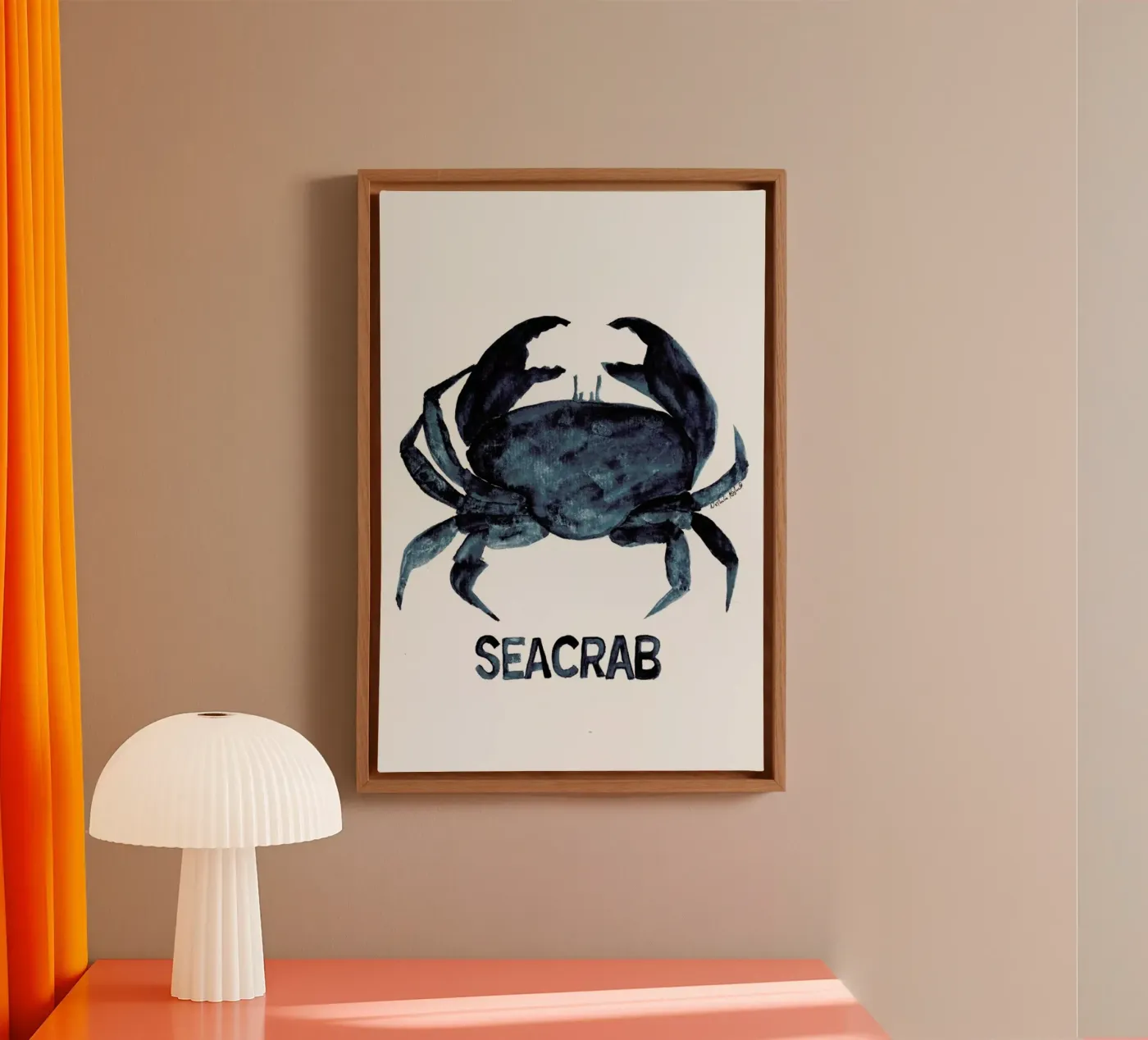 Seacrab canvas van Nathys_illustration