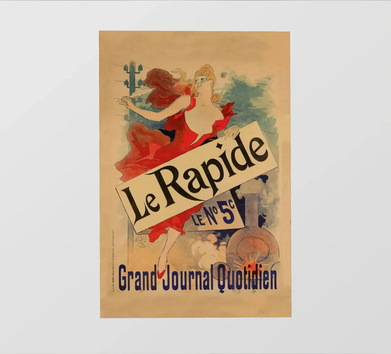 Le Rapide le n5, Nice, 1836 telo in pvc da Artokoloro Quint Lox Ltd