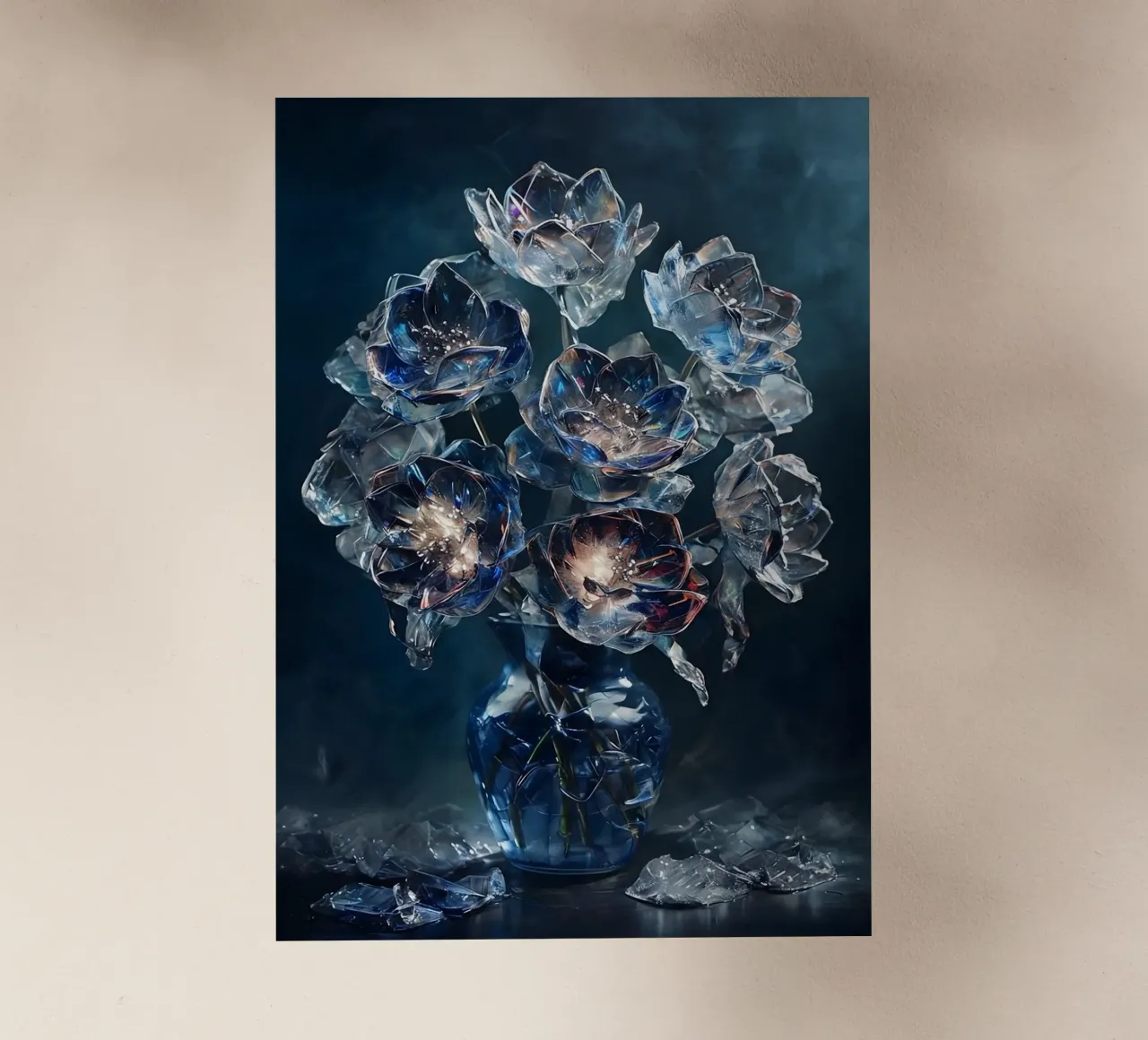 Fragile Beauty - Ice Flowers Still Life pellicola backlit da Hai Maivory