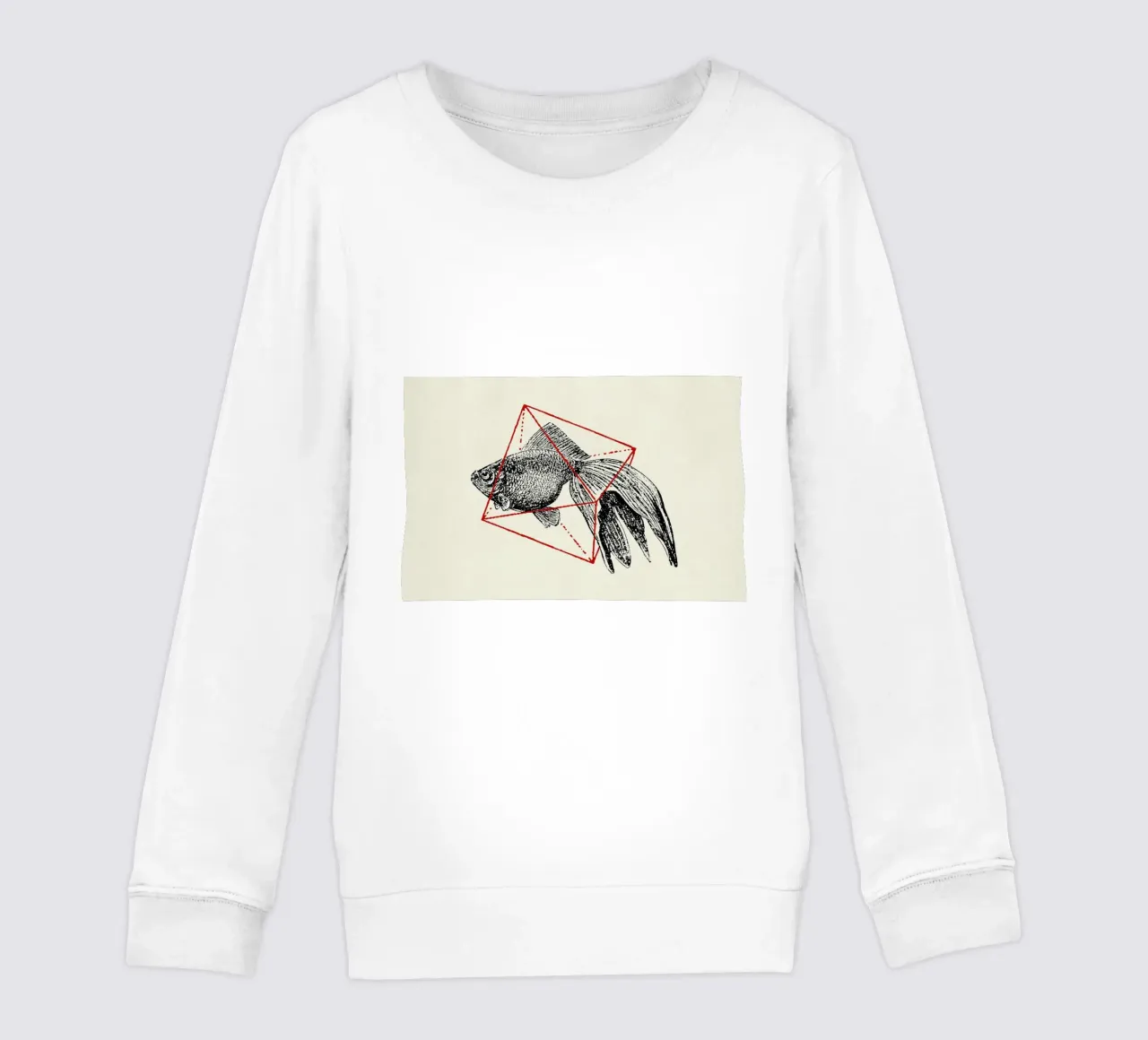 Fish in Geometrics III felpa bambino da Florent Bodart