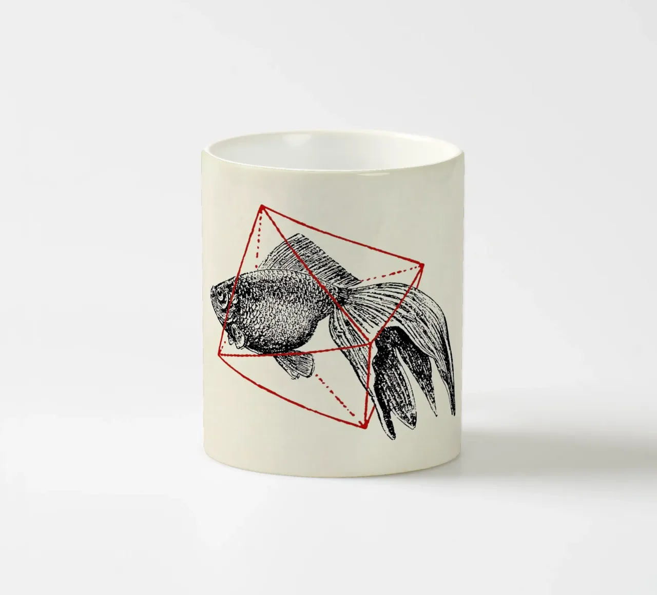Fish in Geometrics III tazza in ceramica da Florent Bodart