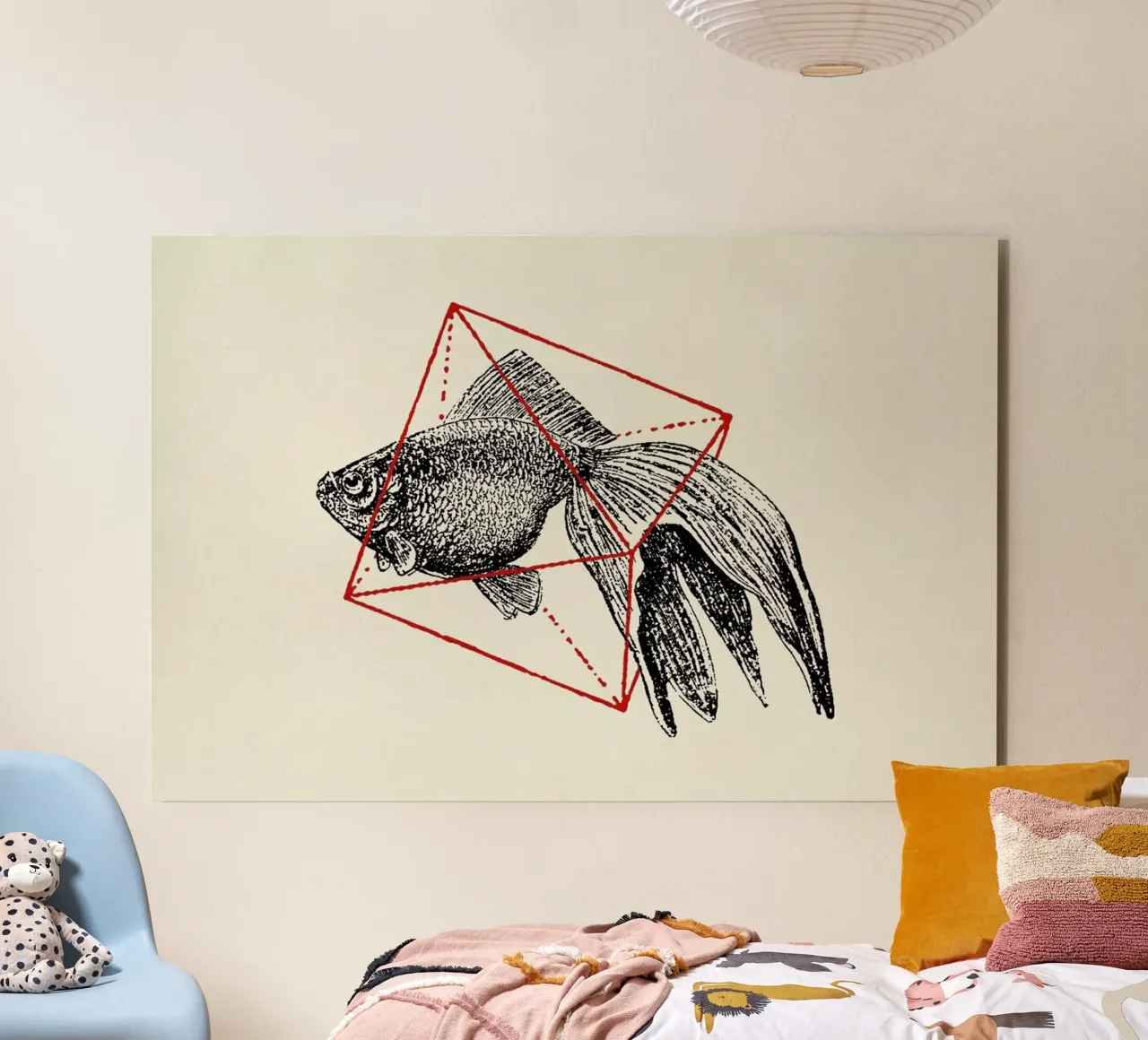 Fish in Geometrics III alluminio dibond da Florent Bodart
