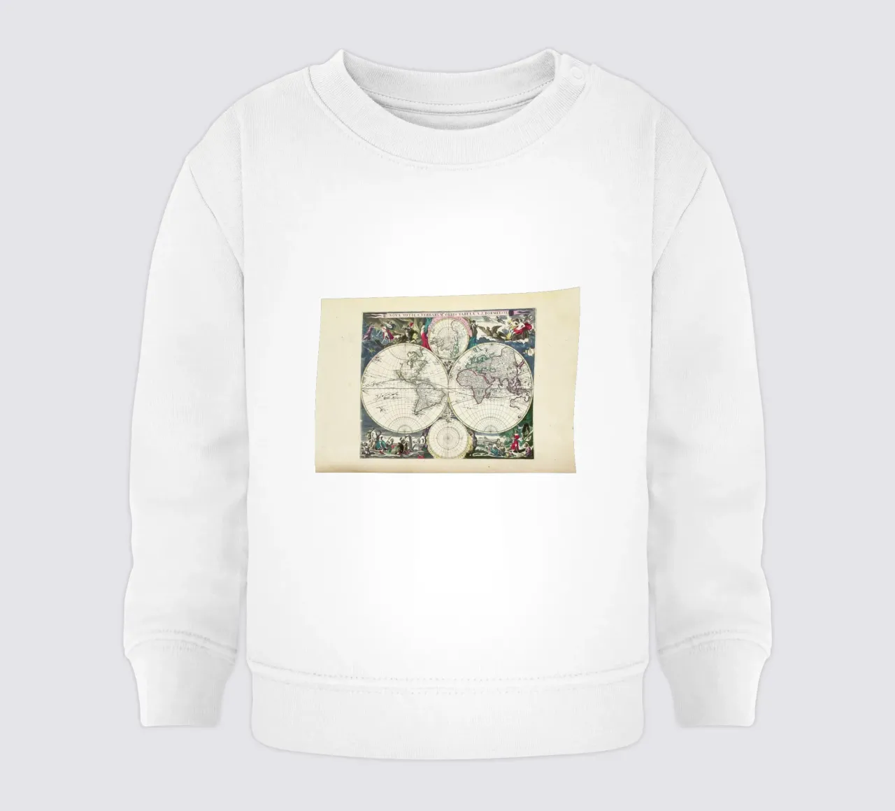 Bormeester Map Of The World felpa neonato da Artokoloro Quint Lox Ltd