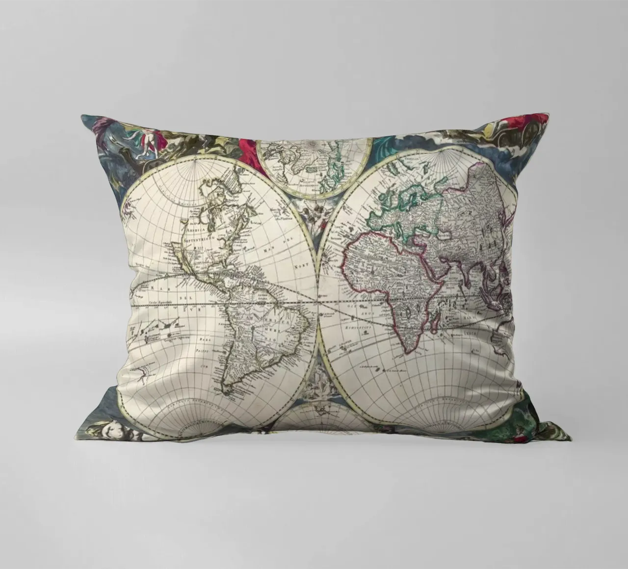 Bormeester Map Of The World cuscino da Artokoloro Quint Lox Ltd