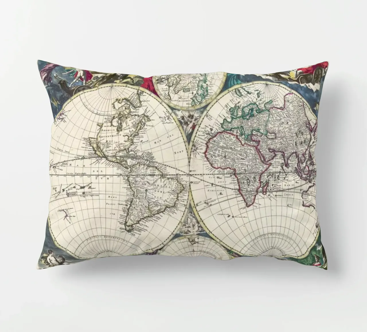 Bormeester Map Of The World cuscino da Artokoloro Quint Lox Ltd