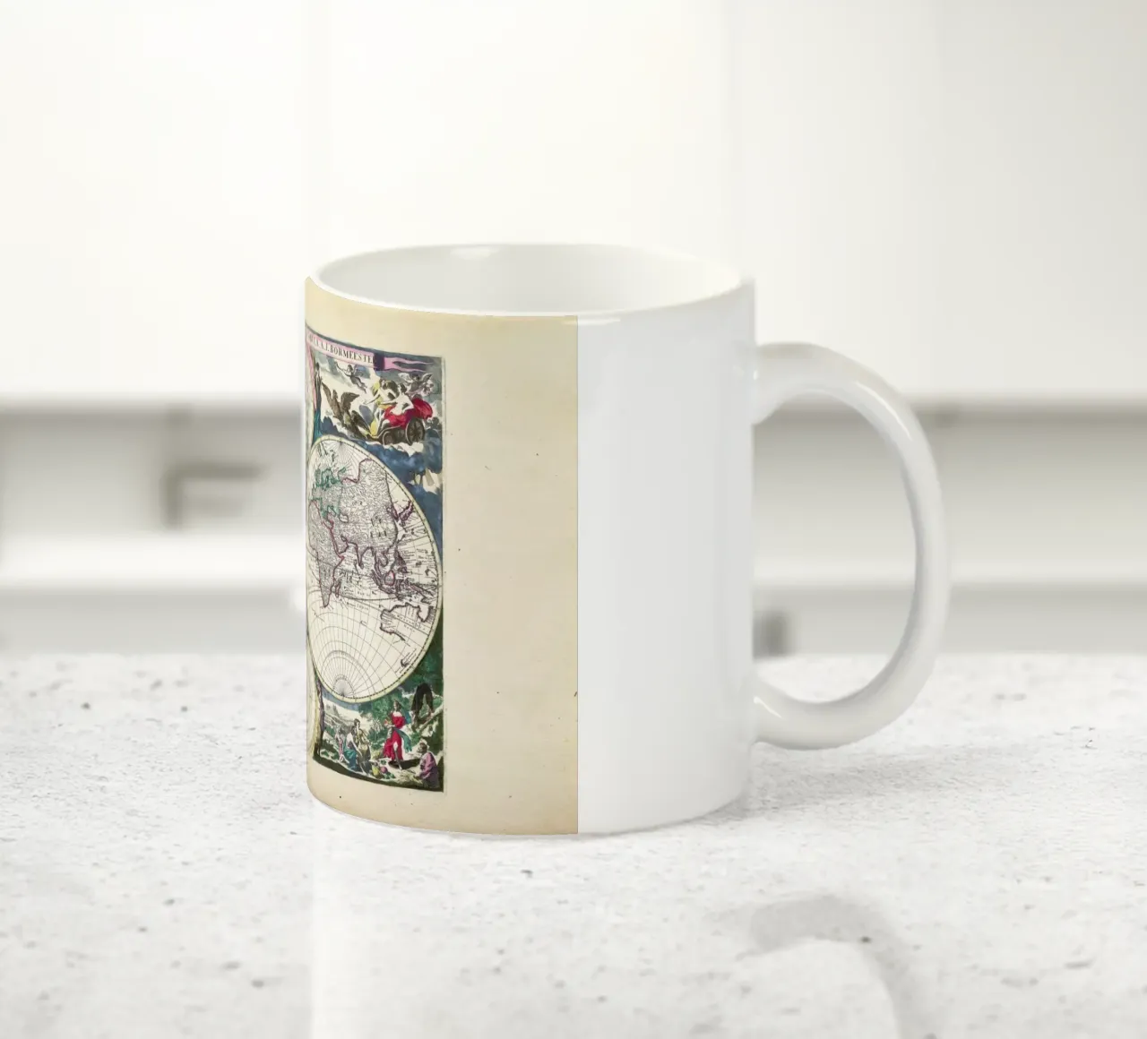 Bormeester Map Of The World tazza in ceramica da Artokoloro Quint Lox Ltd