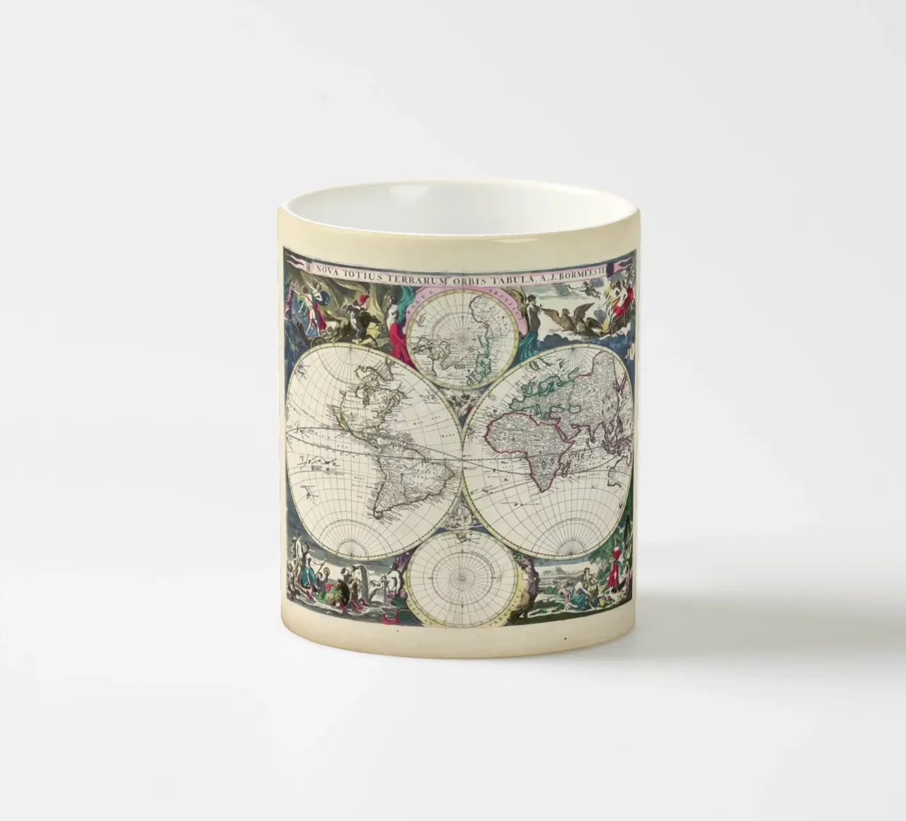 Bormeester Map Of The World tazza in ceramica da Artokoloro Quint Lox Ltd