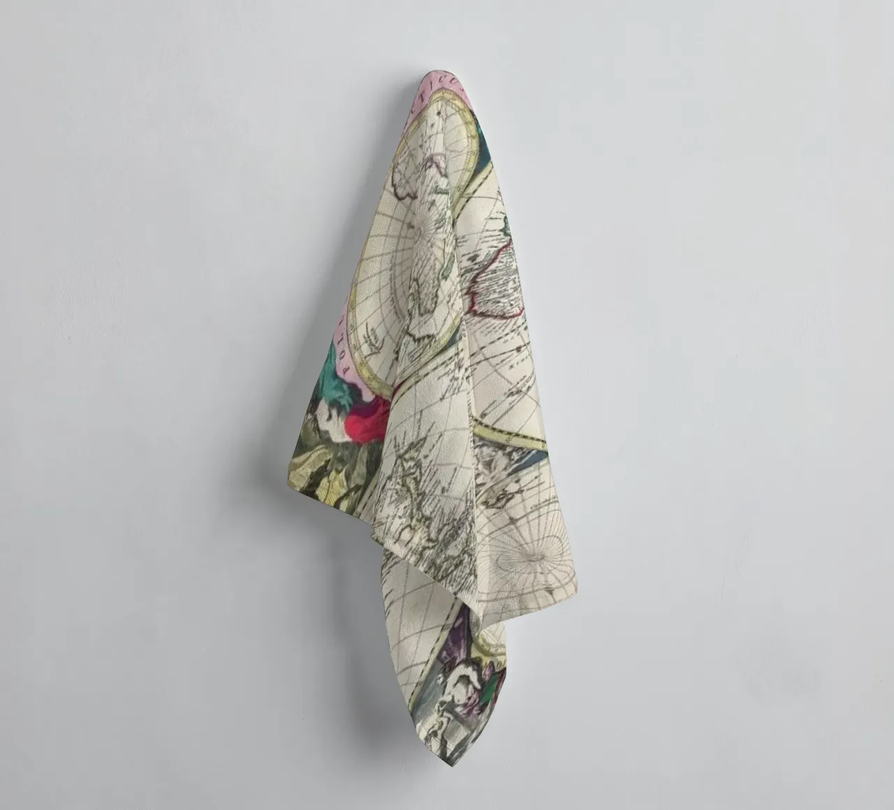 Bormeester Map Of The World asciugamano da bagno da Artokoloro Quint Lox Ltd