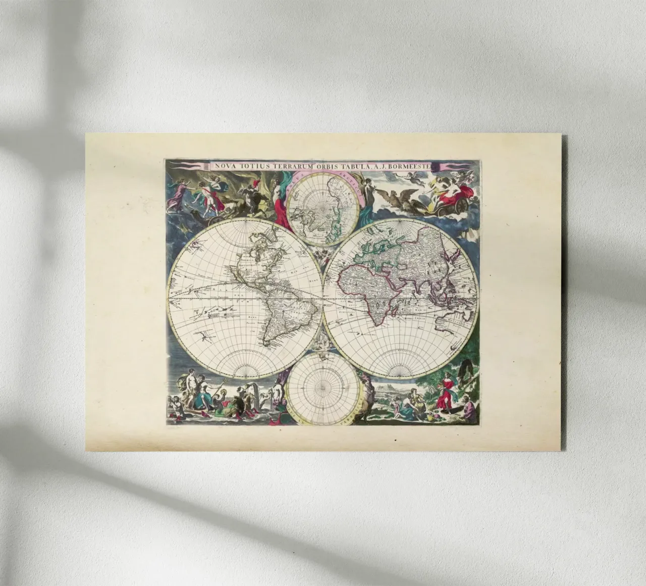 Bormeester Map Of The World alluminio dibond da Artokoloro Quint Lox Ltd