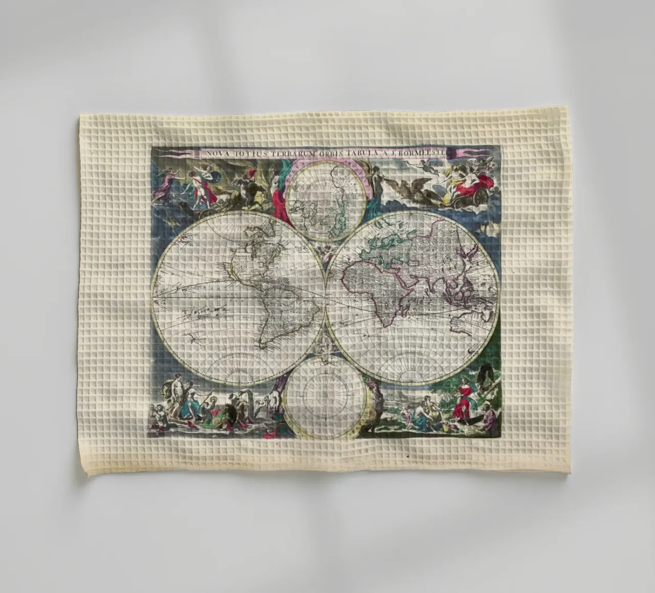 Bormeester Map Of The World canovaccio da cucina da Artokoloro Quint Lox Ltd