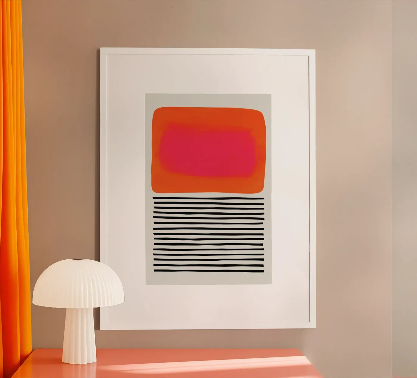 Sunset Ripples Abstract poster by Fox & Velvet