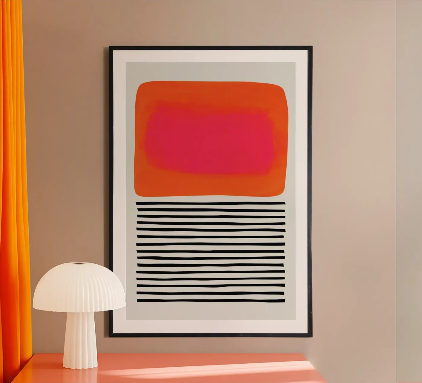 Sunset Ripples Abstract poster by Fox & Velvet