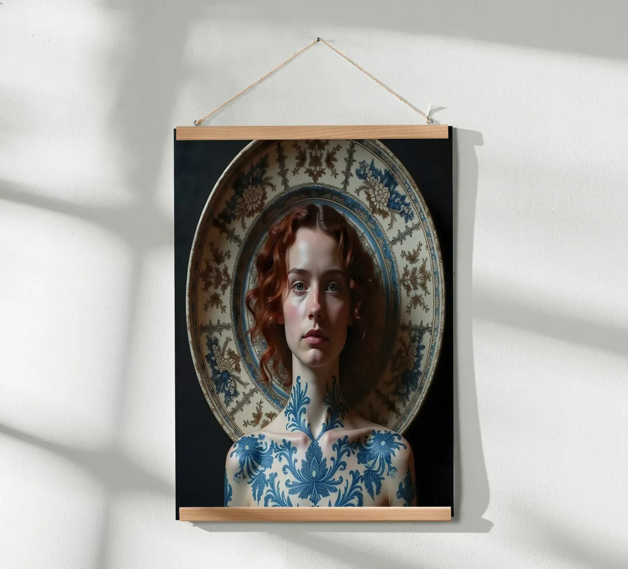 Delft Blue Portrait of Anne poster da Hai Maivory
