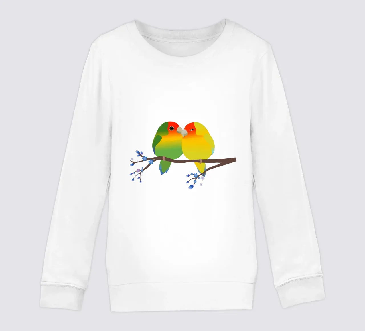 Zwei niedliche eiförmige pfirsichfarbene Unzertrennliche Kinder Sweatshirt von BwiseLizzy