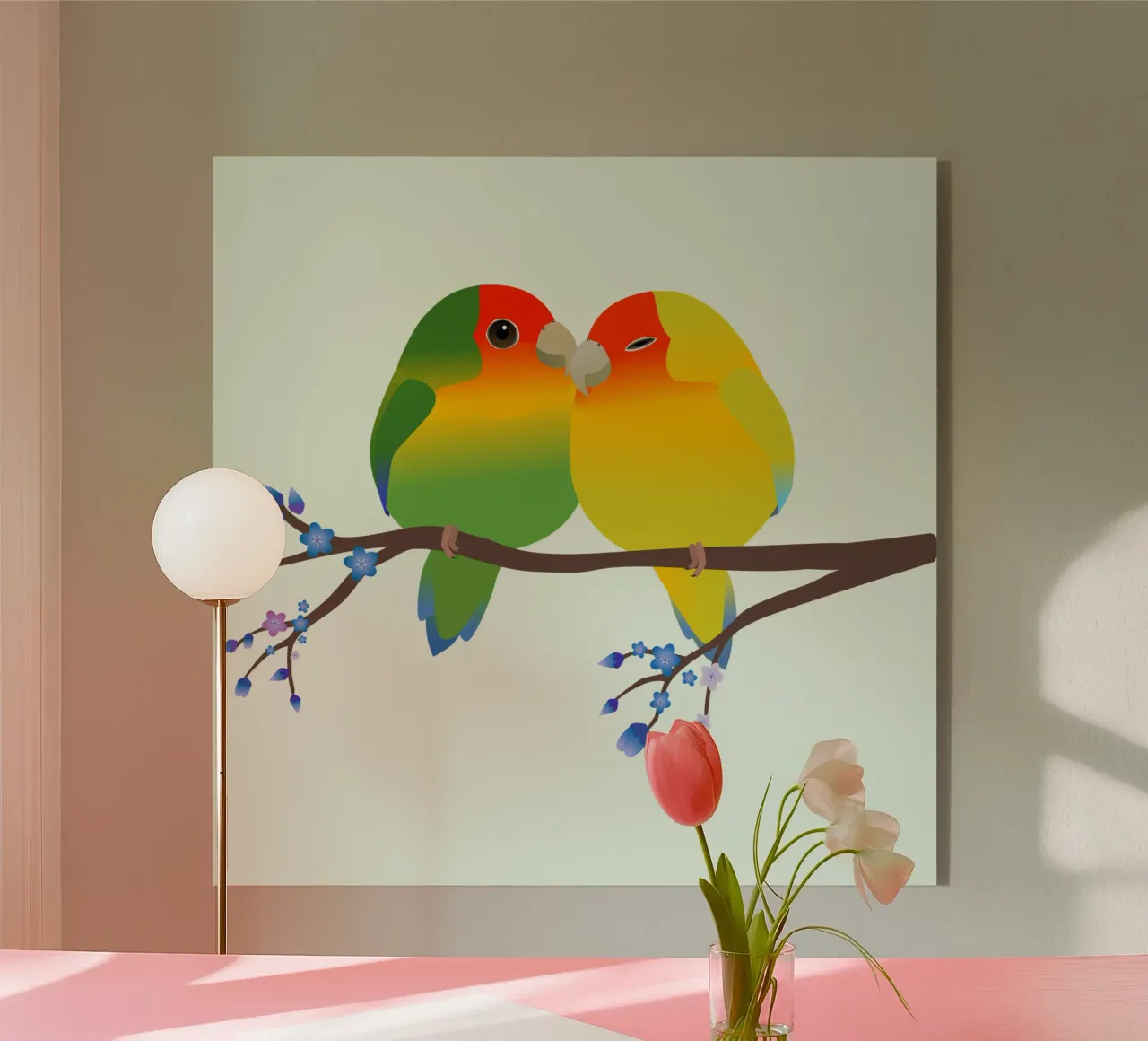Due simpatici inseparabili a forma di uovo con la faccia da pesca plexiglass da BwiseLizzy