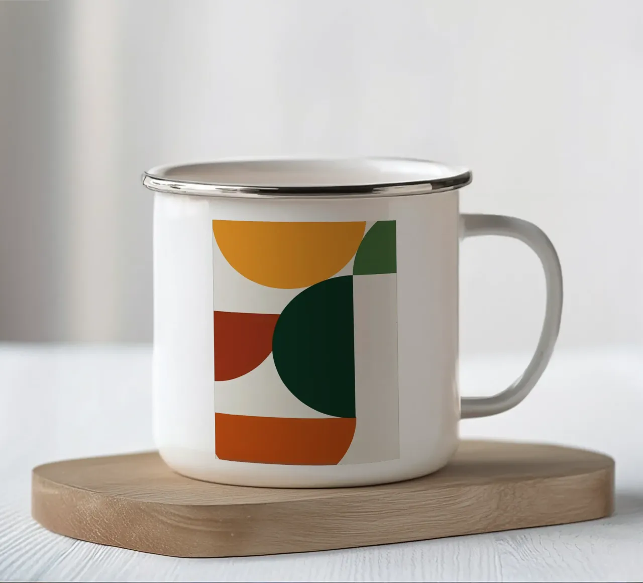 forme colore astratto tazza in smalto da Yeadon