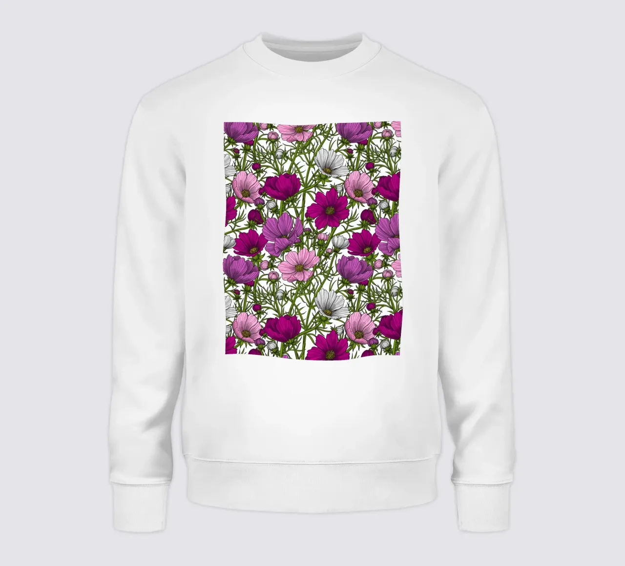 Miscela di fiori di cosmo felpa da Painted Nature