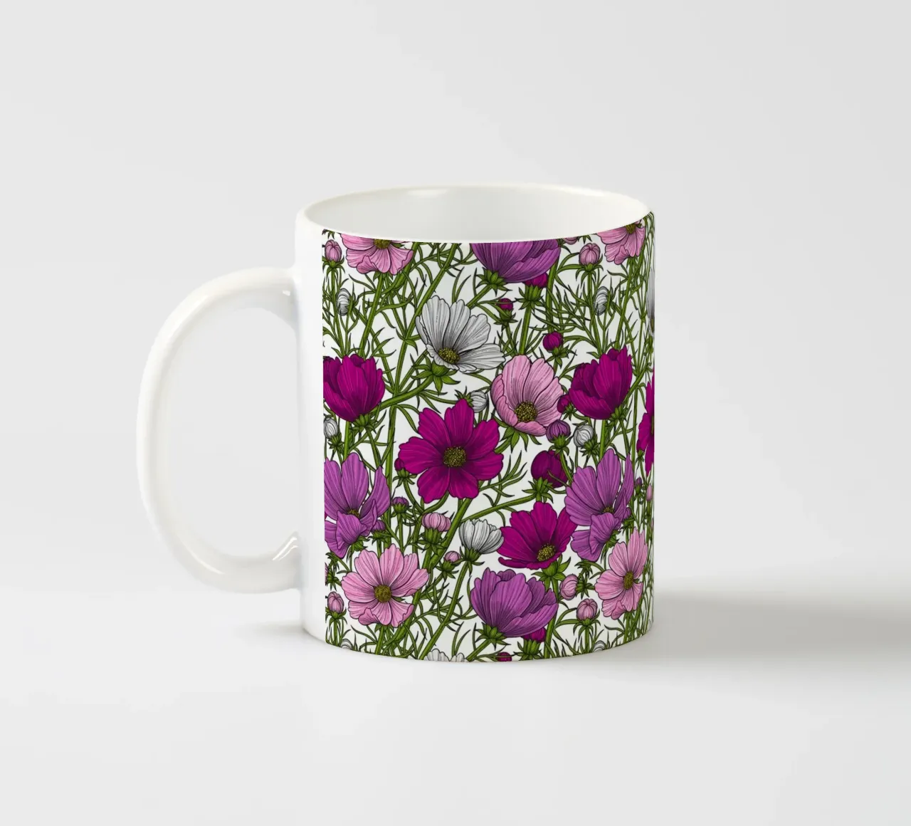 Miscela di fiori di cosmo tazza in ceramica da Painted Nature