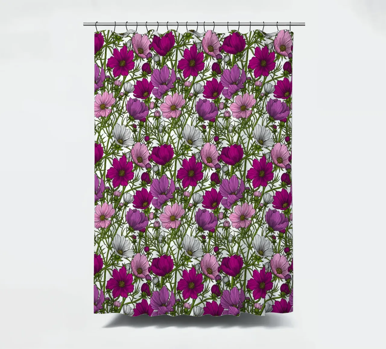Miscela di fiori di cosmo tenda da doccia da Painted Nature