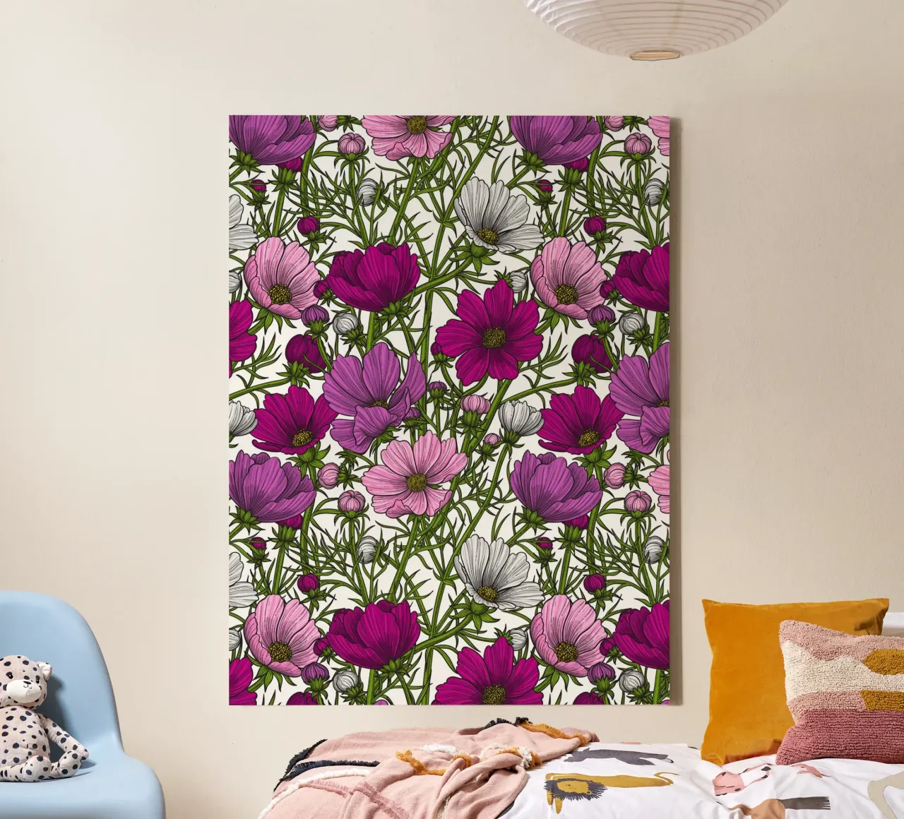 Miscela di fiori di cosmo tela da Painted Nature