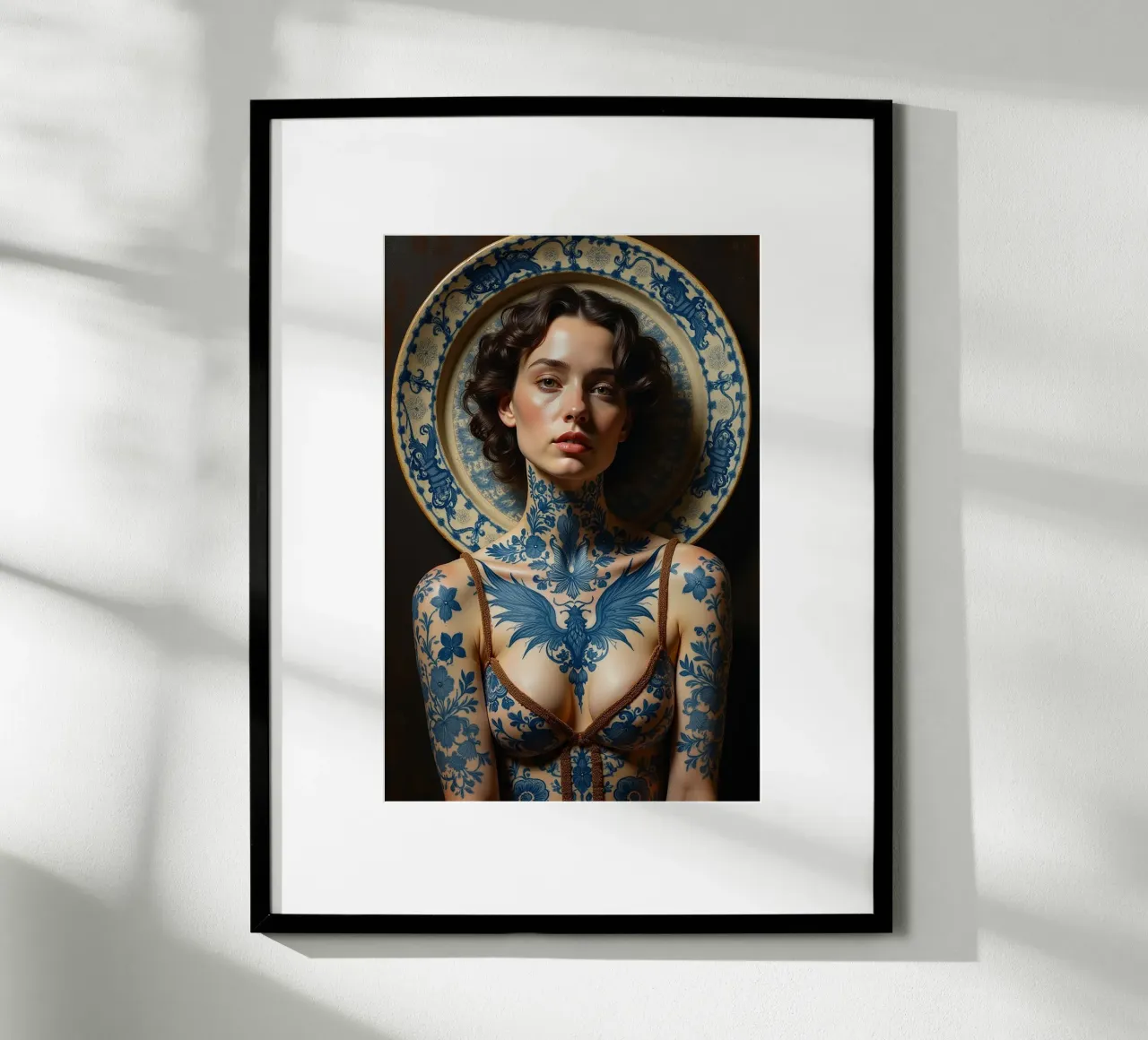 Delft Blue Portrait of Michaela carta hahnemühle da Hai Maivory