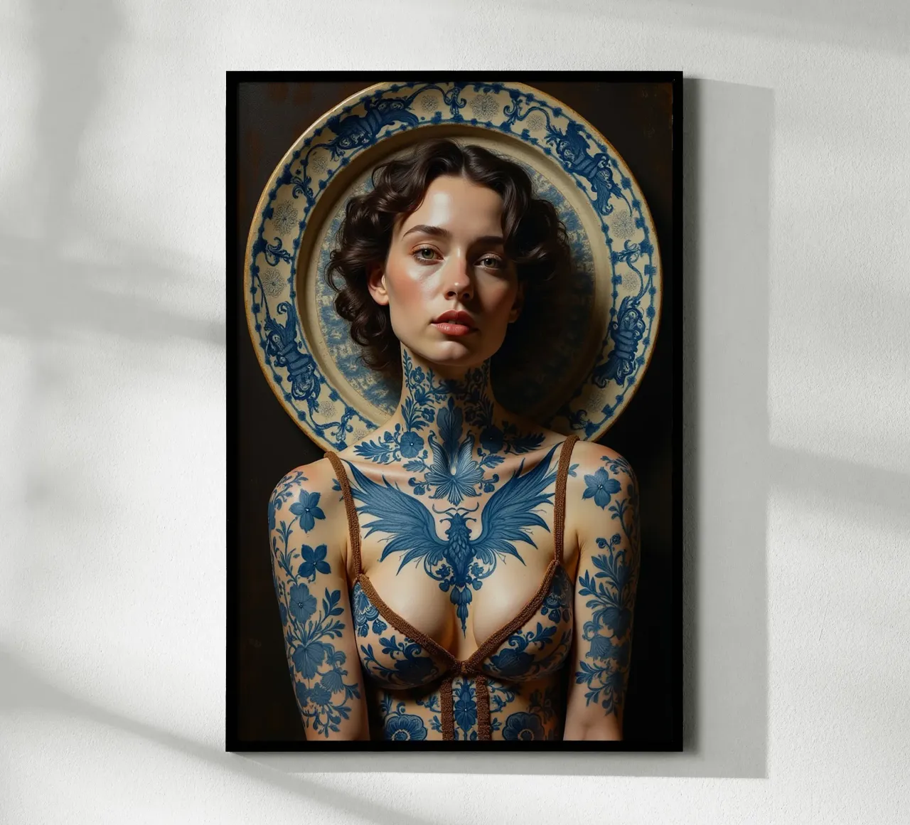 Delft Blue Portrait of Michaela carta hahnemühle da Hai Maivory