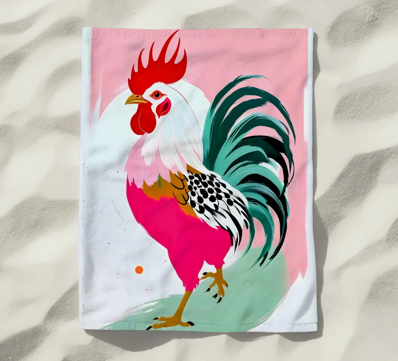 Rooster strandhanddoek van 83oranges.com