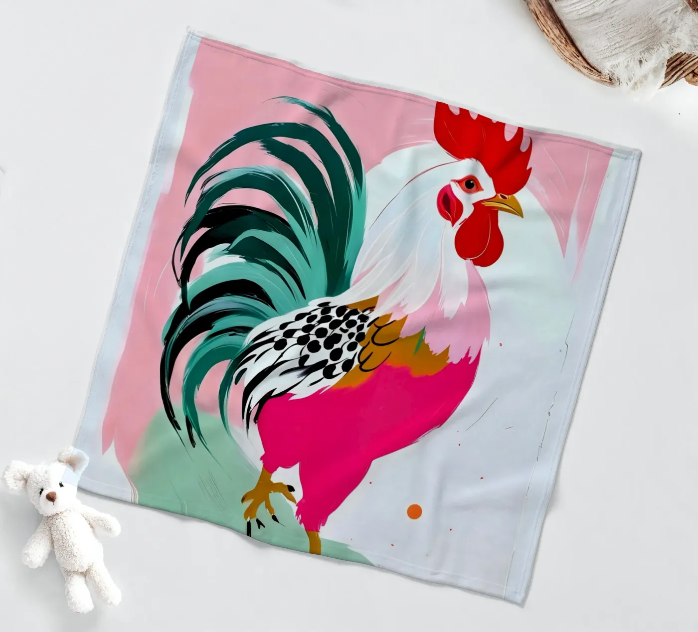 Rooster fleecedeken van 83oranges.com