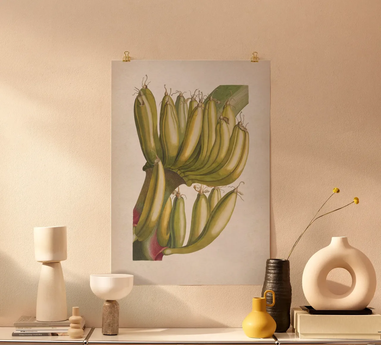 Vintage Ehret 3 Musae Primus poster con telaio in plastica da Vintage Print Collection