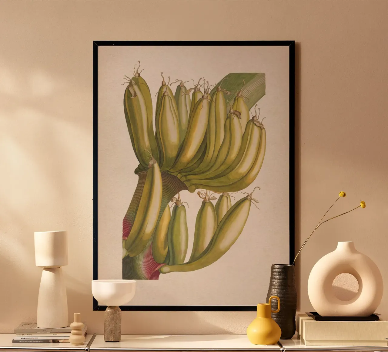 Vintage Ehret 3 Musae Primus poster con telaio in plastica da Vintage Print Collection