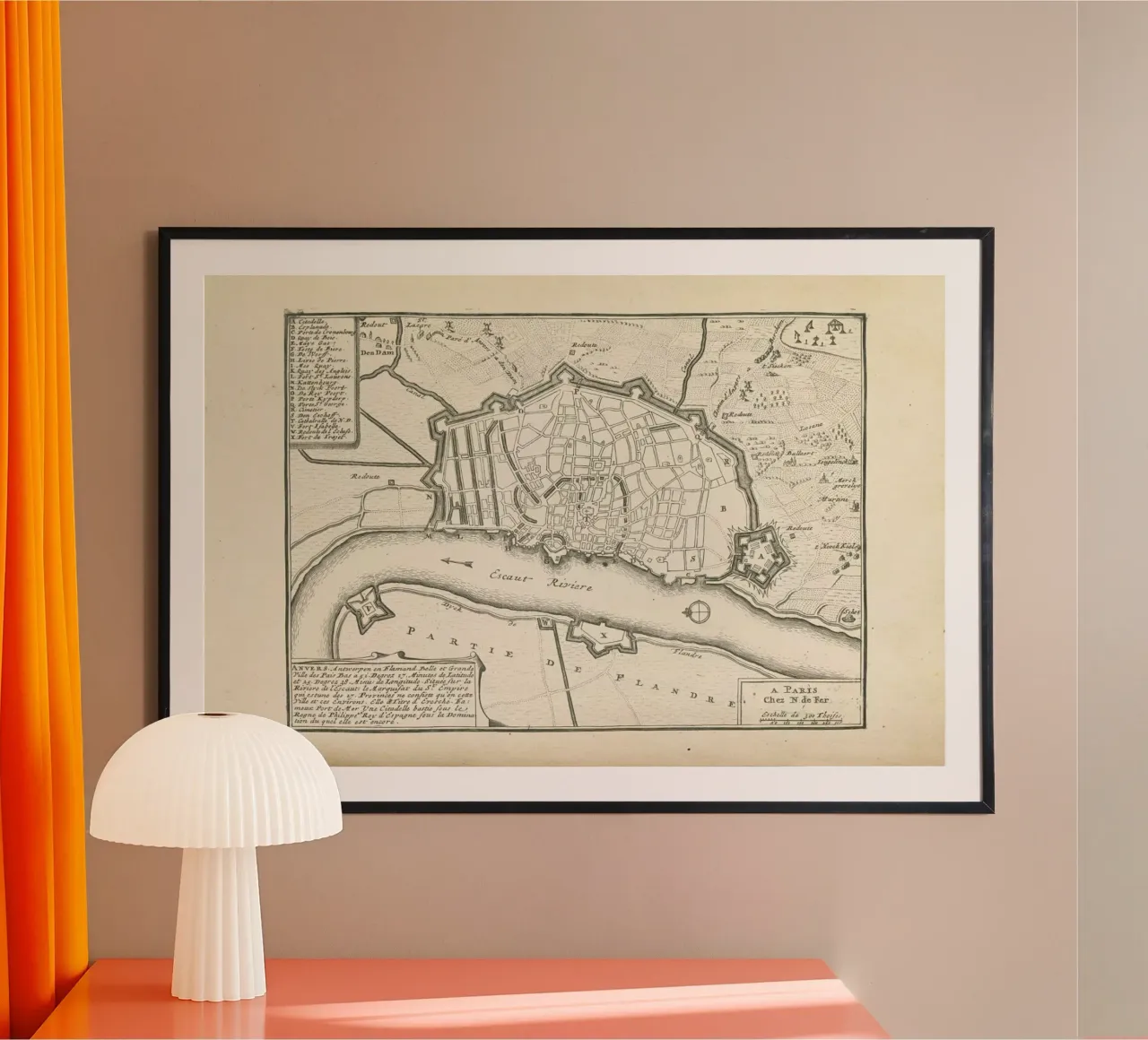 Antwerp,  Belgium, 1726 poster da Artokoloro Quint Lox Ltd