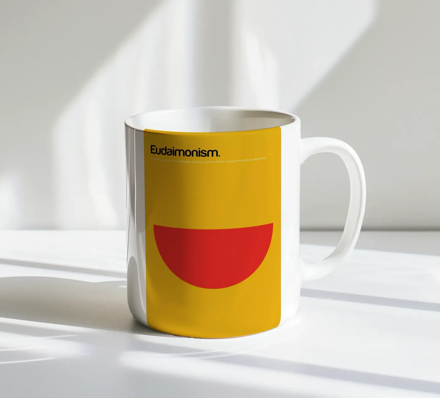 Eudaimonism ceramic mug by Genís Carreras