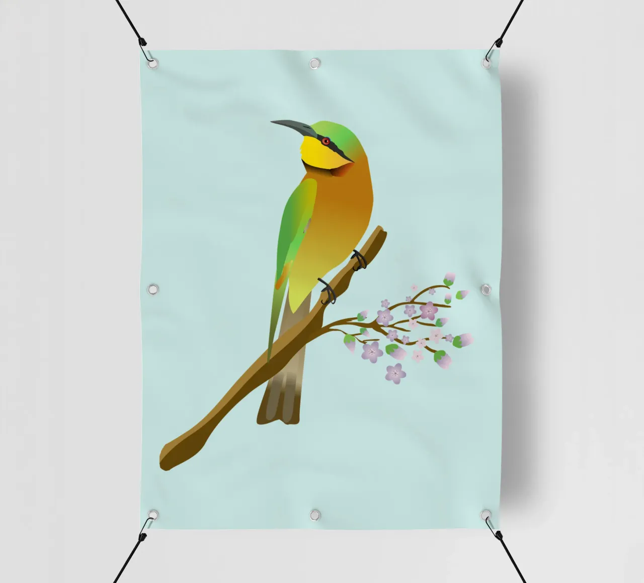 Illustrazione digitale del piccolo gruccione telo in pvc da BwiseLizzy