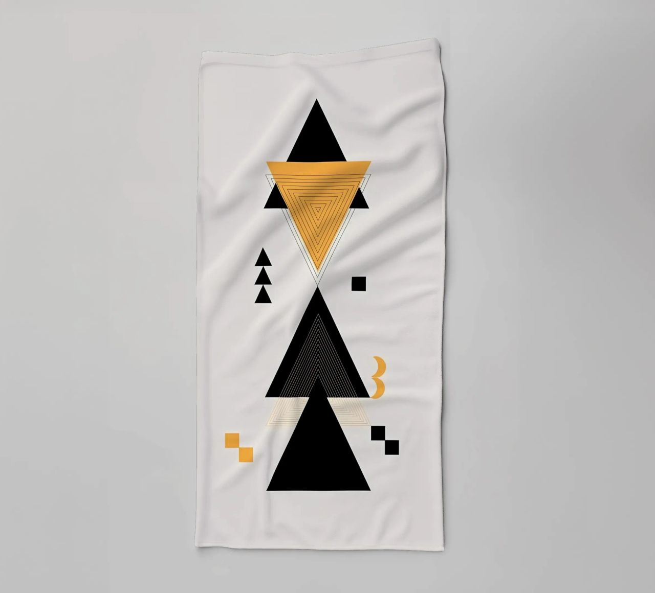 triangle shape abstract towel by Yeadon