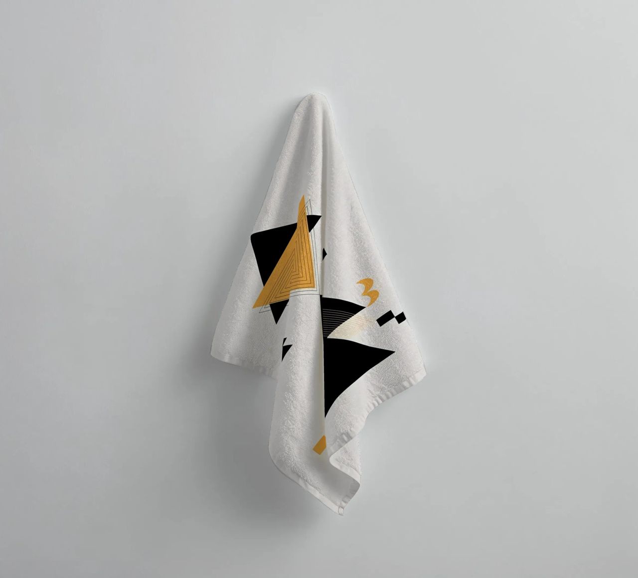 triangle shape abstract towel by Yeadon