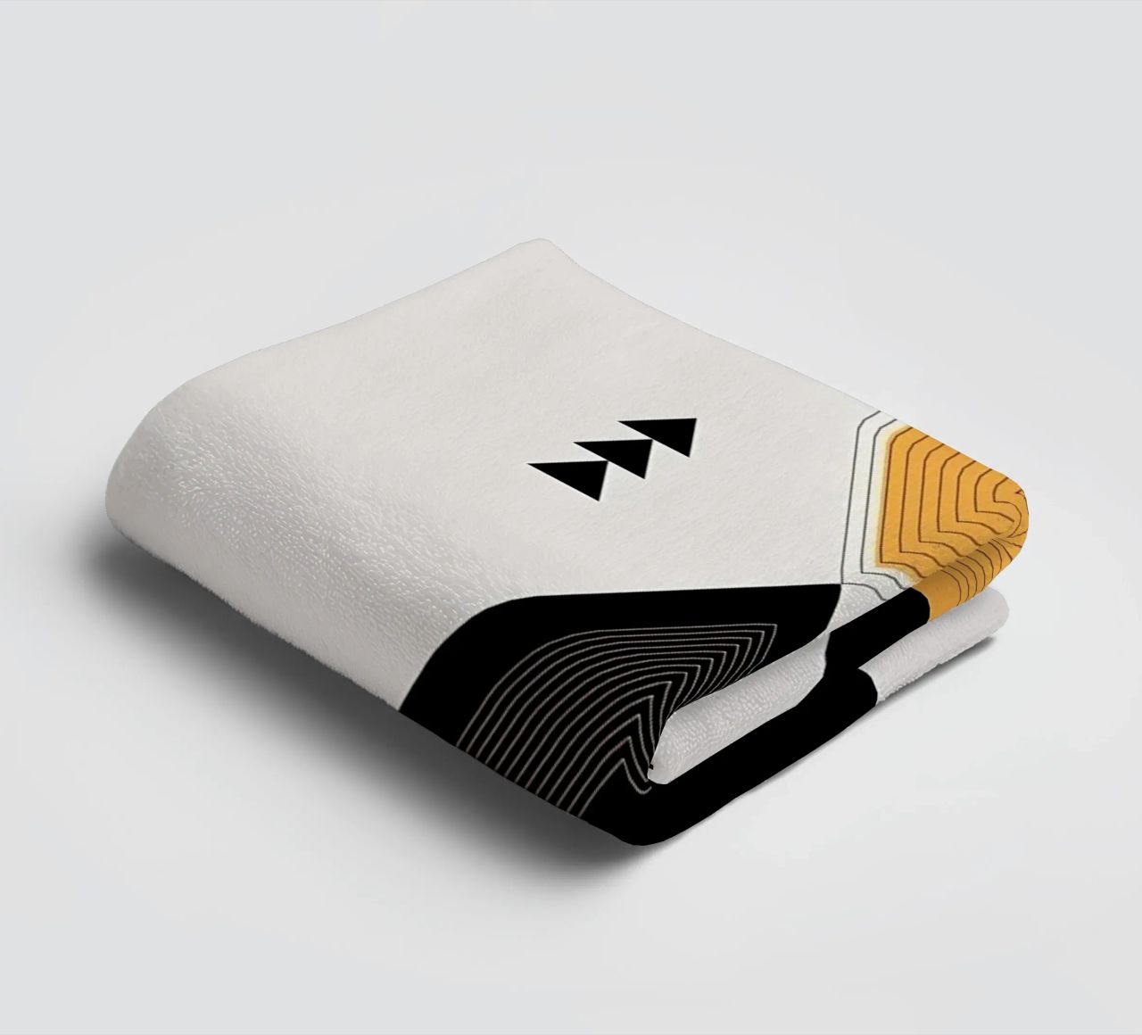 triangle shape abstract towel by Yeadon