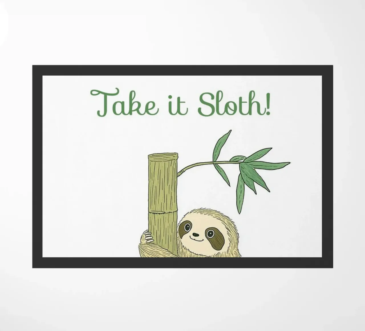 "Take it Sloth" Cute Funny Animal & Nature Forest Jungle art zerbino da Kaji