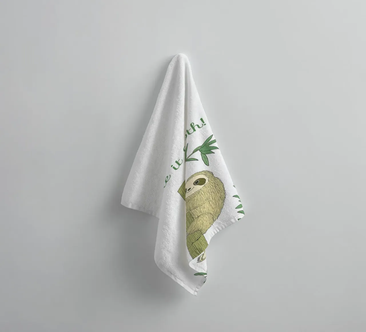 "Take it Sloth" Cute Funny Animal & Nature Forest Jungle art asciugamano da bagno da Kaji