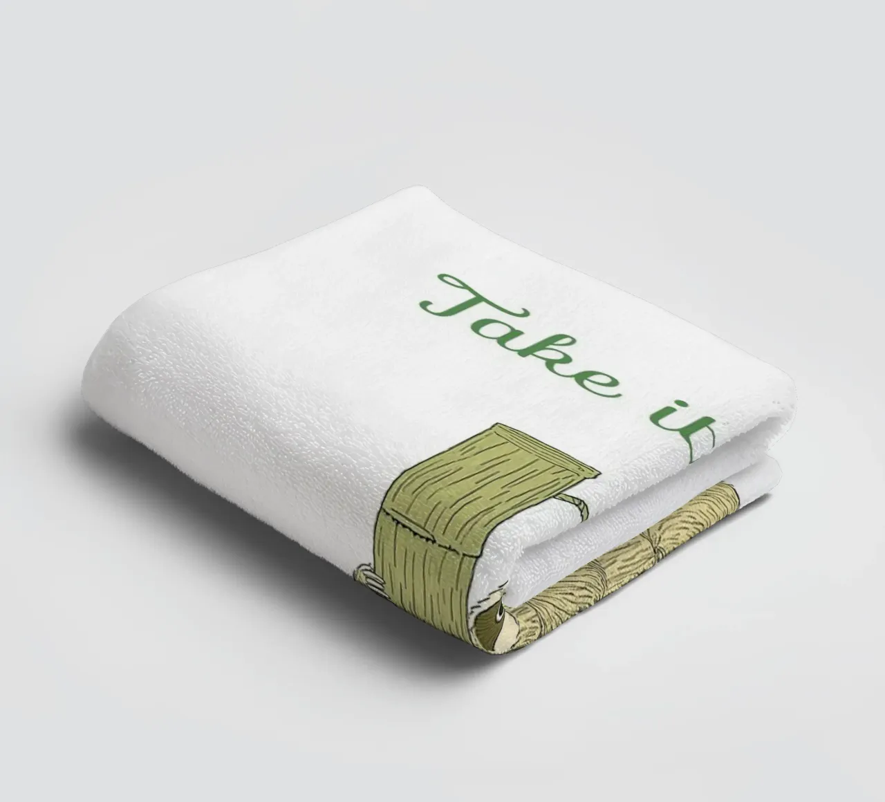 "Take it Sloth" Cute Funny Animal & Nature Forest Jungle art asciugamano da bagno da Kaji