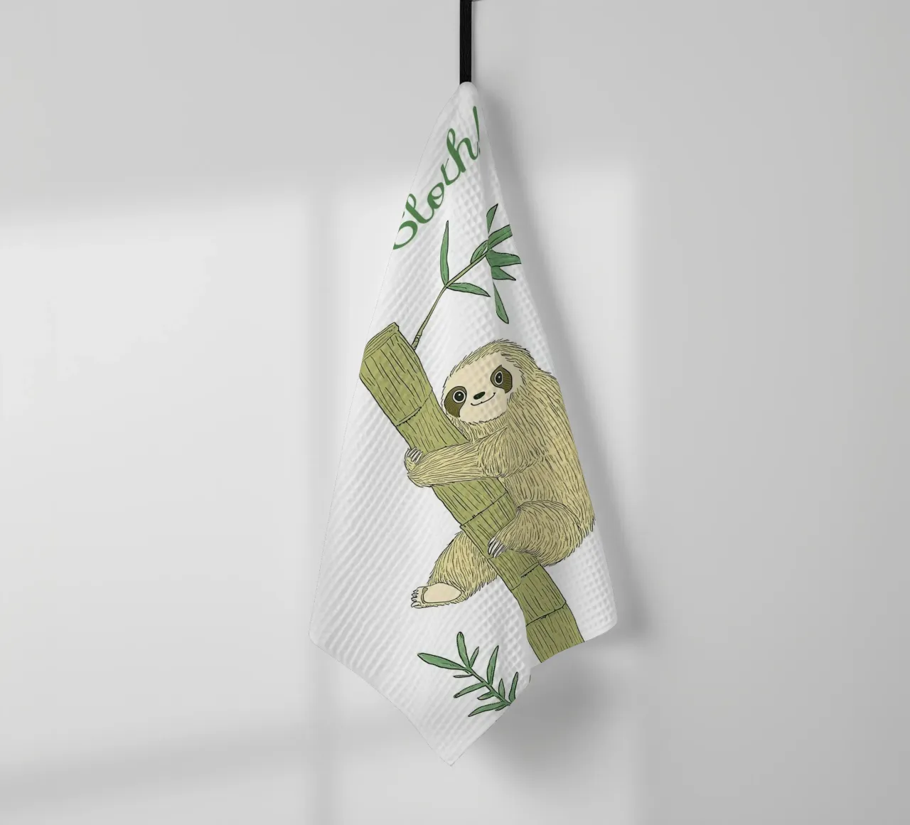 "Take it Sloth" Cute Funny Animal & Nature Forest Jungle art canovaccio da cucina da Kaji