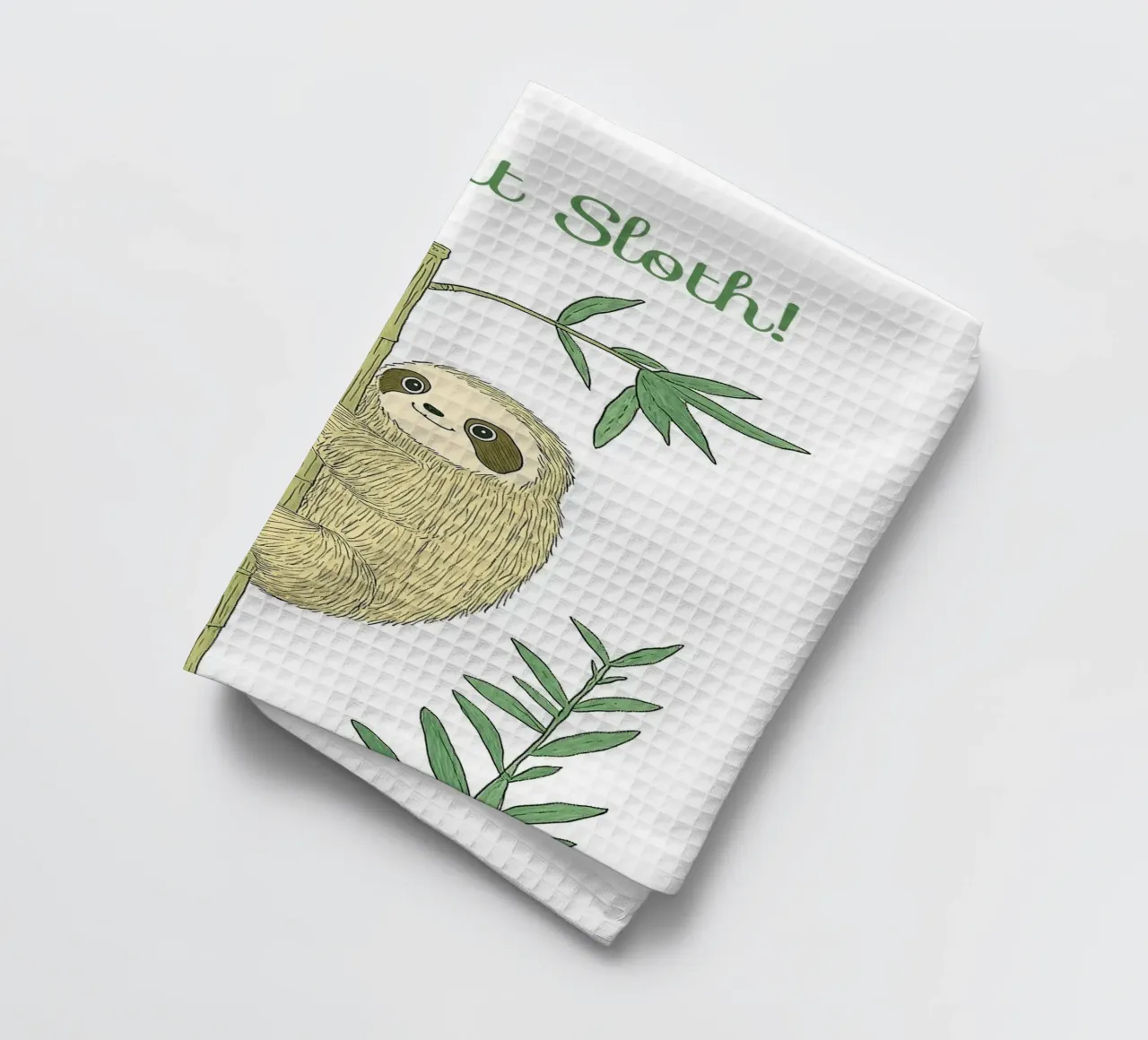 "Take it Sloth" Cute Funny Animal & Nature Forest Jungle art canovaccio da cucina da Kaji