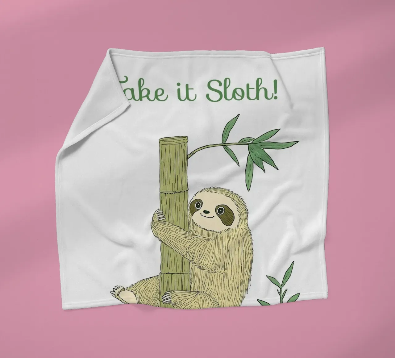 "Take it Sloth" Cute Funny Animal & Nature Forest Jungle art coperta in pile da Kaji