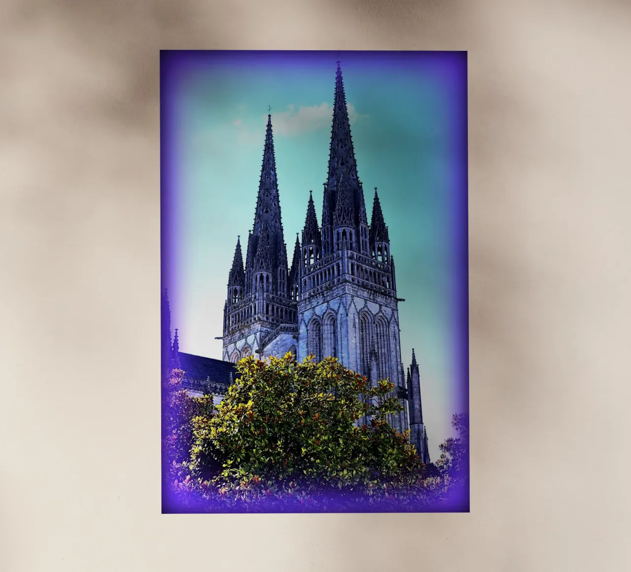 FAA252 QUIMPER CATTEDRALE SAINT CORENTIN. pellicola backlit da Thierry vobmann photography