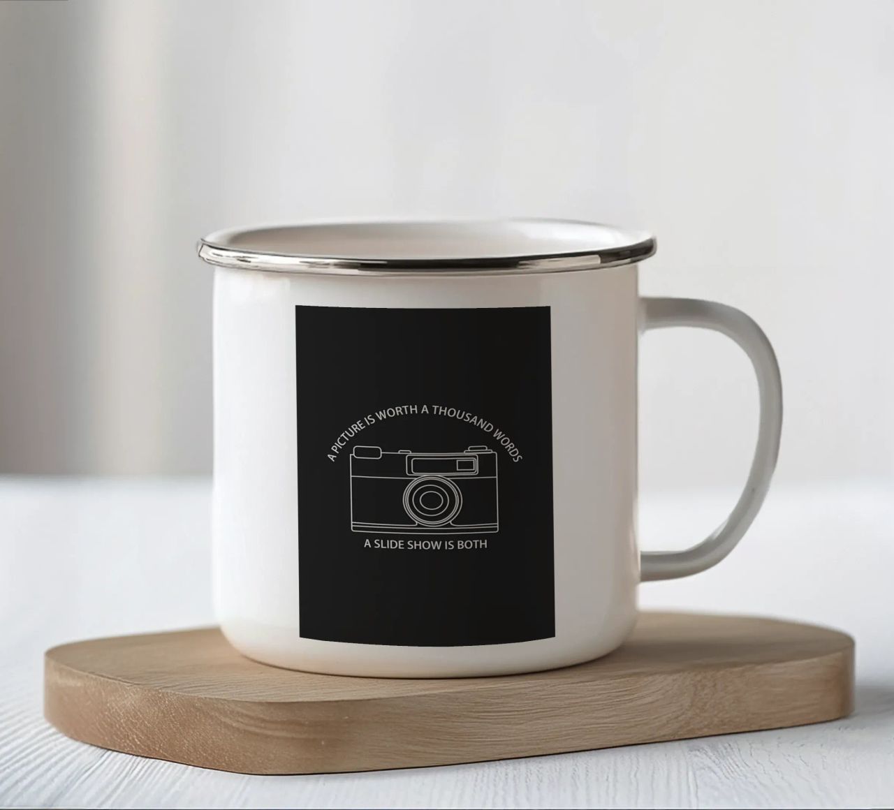 un'immagine tazza in smalto da Book