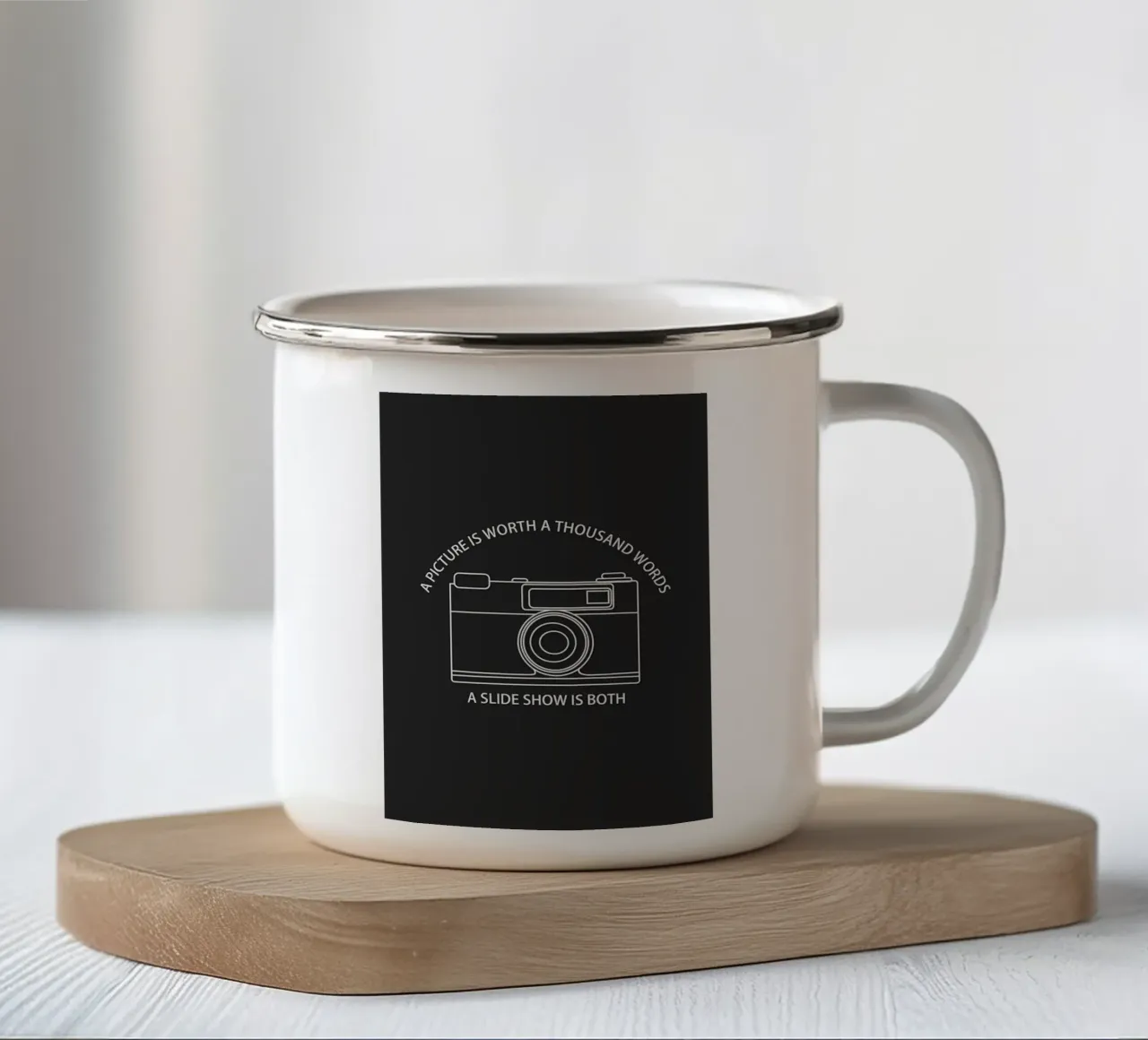 un'immagine tazza in smalto da Book
