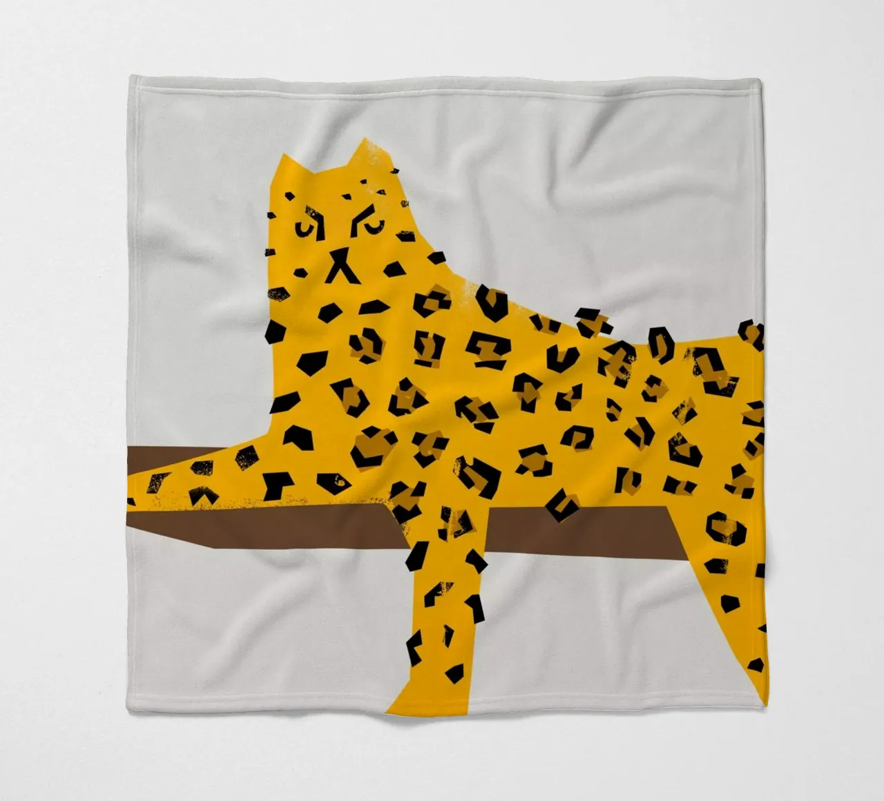 Leopard Lounging fleece blanket by Fox & Velvet