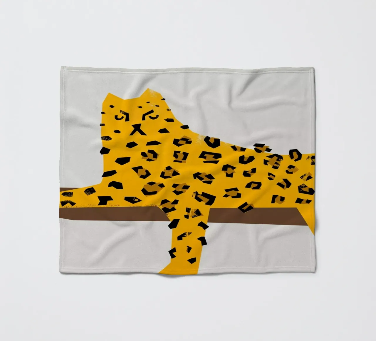 Leopard Lounging fleece blanket by Fox & Velvet
