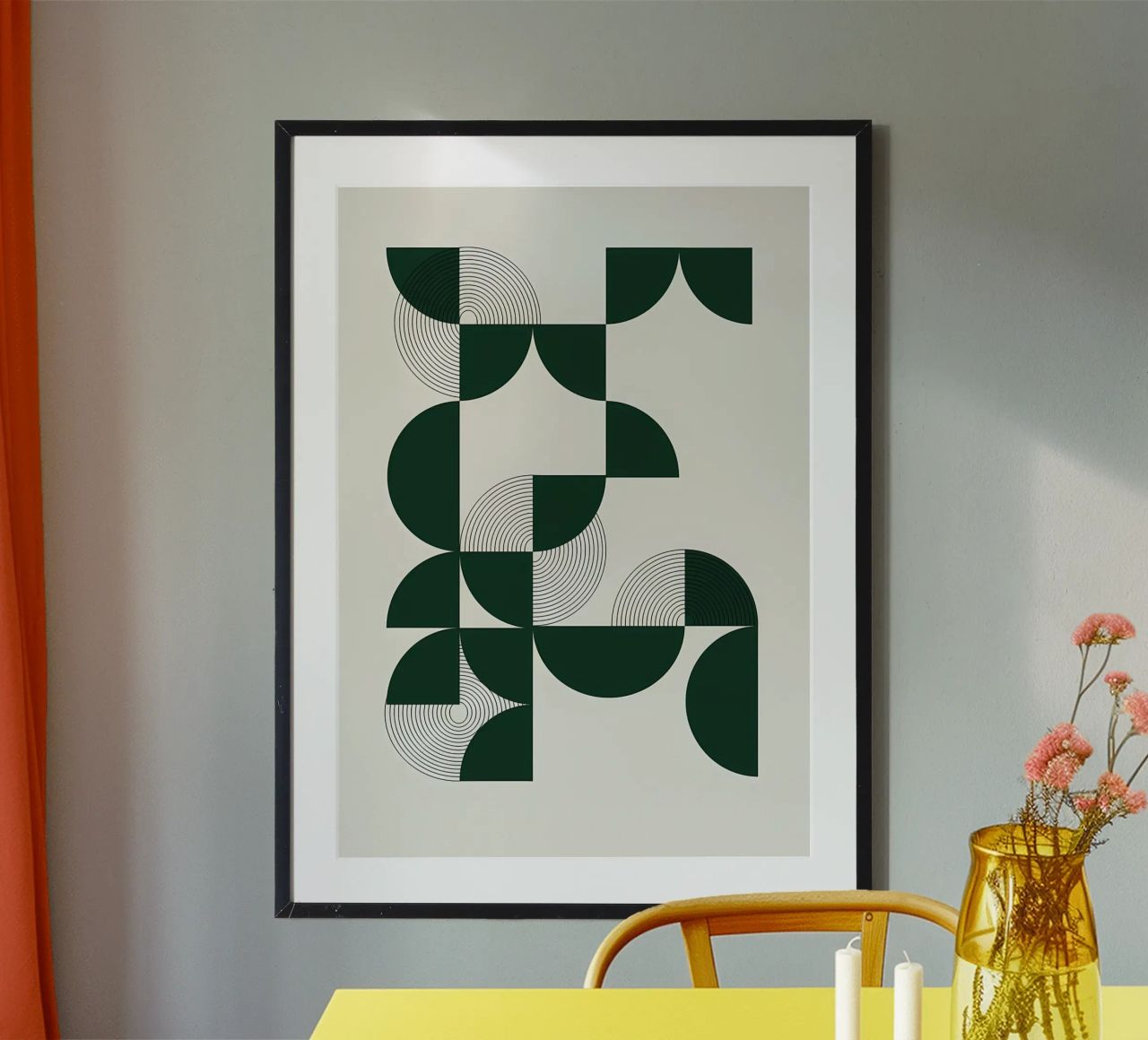 grün-geometrisch Poster von Yeadon