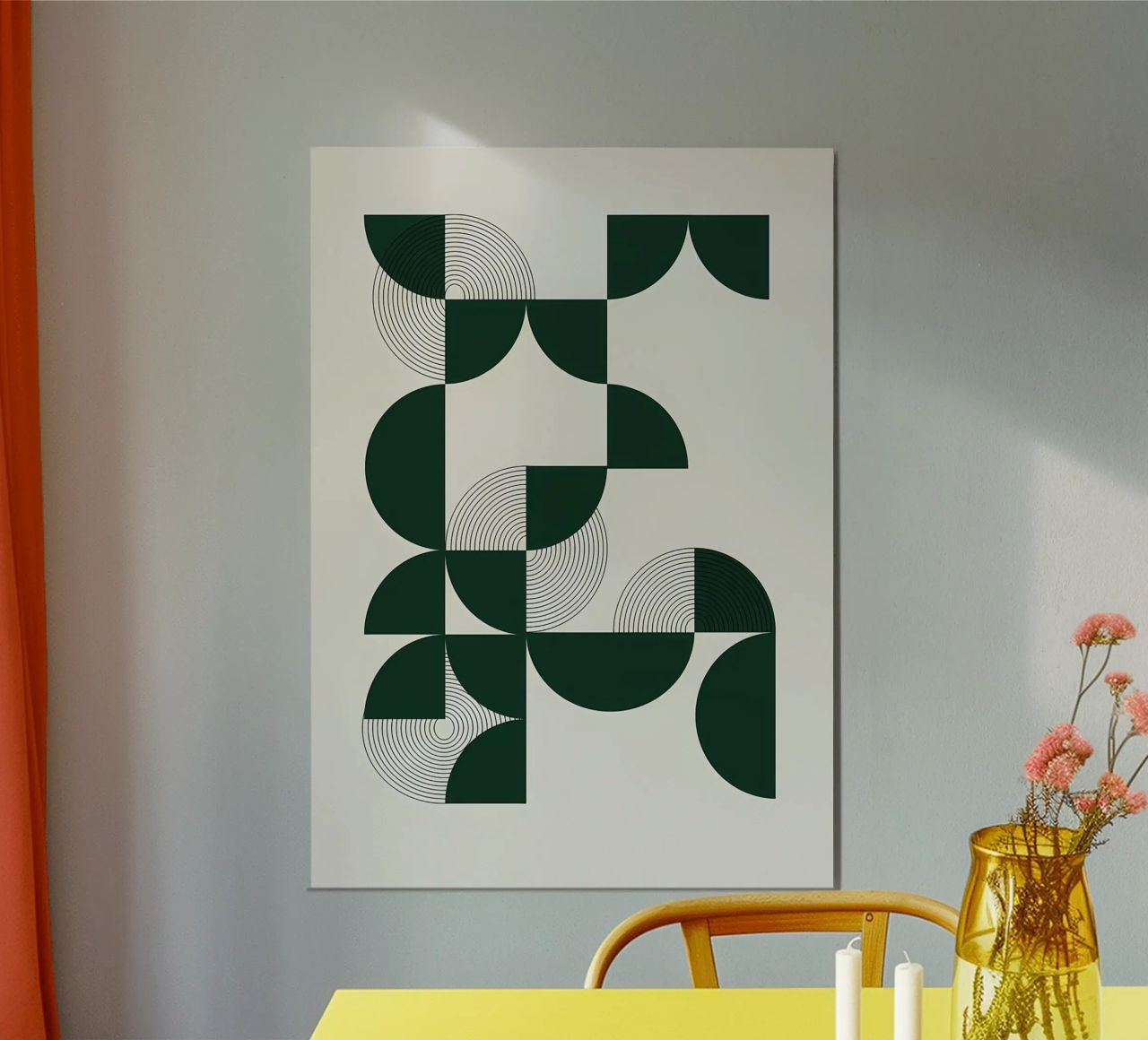 grün-geometrisch Poster von Yeadon