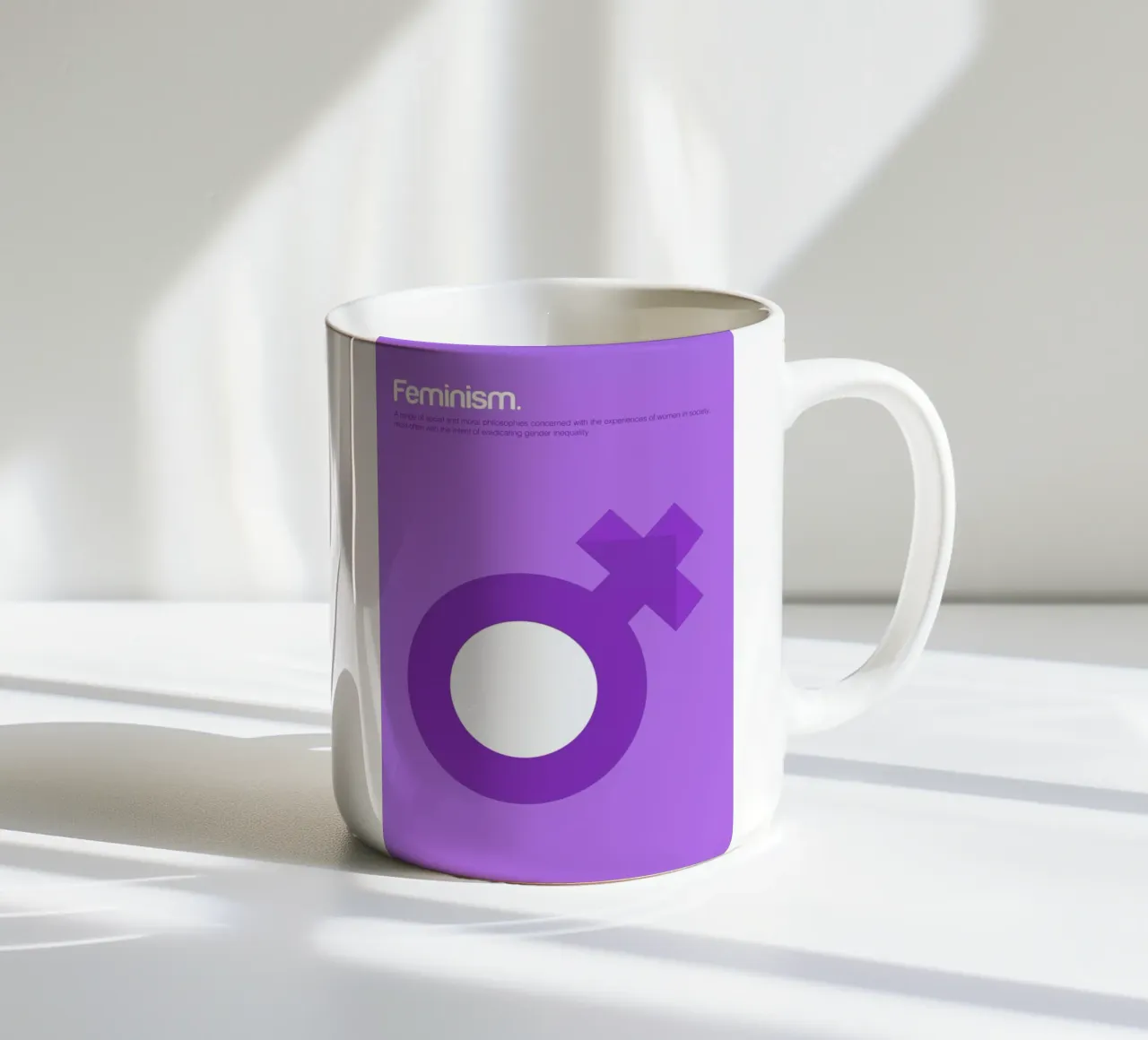 Feminism tazza in ceramica da Genís Carreras